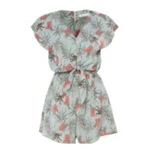 Bishop + Young Green and Red Floral Jumpsuit